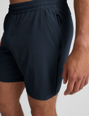 Side view of navy Pivotal 2.0 Men's Short 7