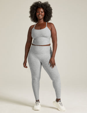 gray high waisted midi legging